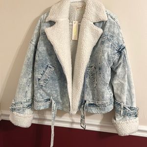 Denim Sherpa jacket